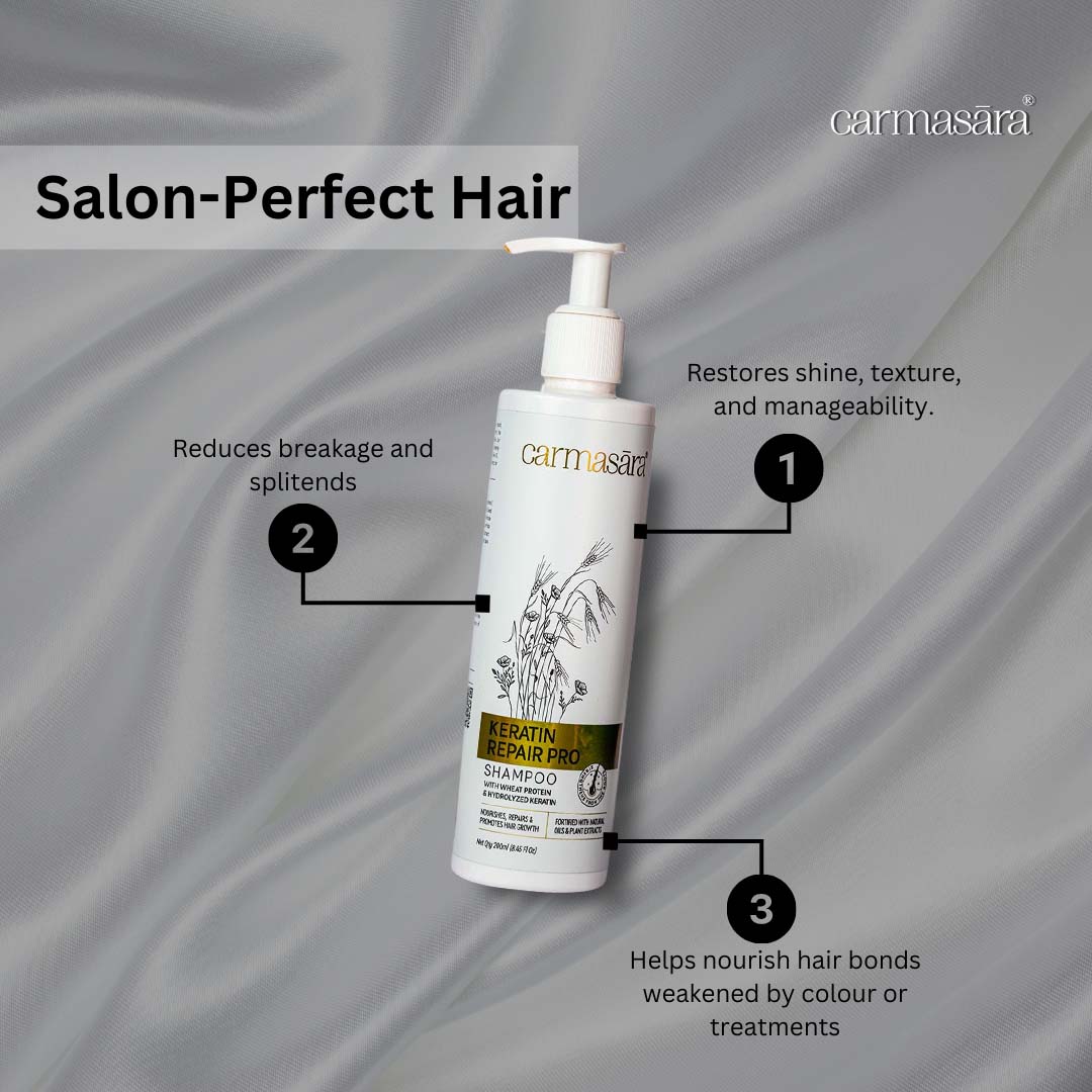 CARMASARA - Keratin Repair Shampoo - 200 ML | Pack of 2